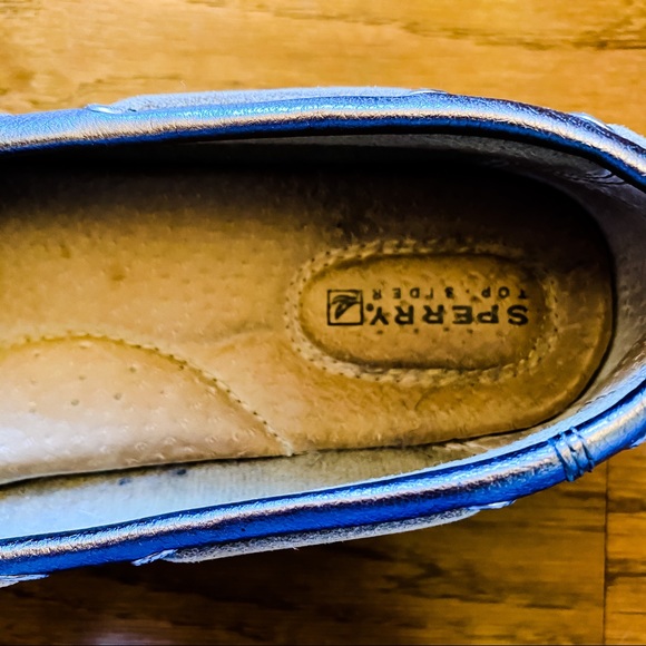 Sperry Top Sider Silver Deck Shoes size:8 - Picture 2 of 10